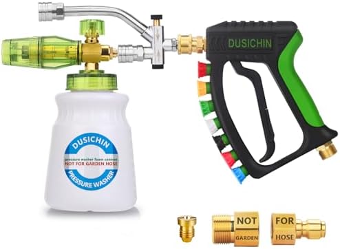 DUSICHIN Foam Cannon Pressure Washer Gun Kit 4000 PSI Double Tip ...