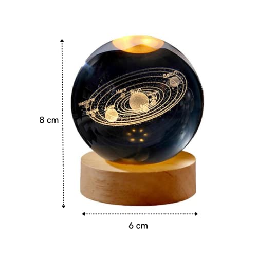 Luminária De Mesa Led Bola De Cristal Lua Astronauta São Jorge Arvore da Sabedoria Nossa Sra Apareci