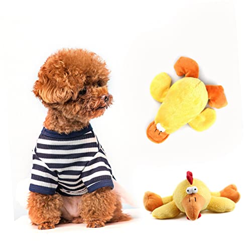 GRIRIW Giocattolo Per Cani Peluche Forma Di Pollo Con Suono Squeaky Giocattolo Masticabile Per Cuccioli e Animali Domestici Morbido e Divertente Per Gioco Interattivo