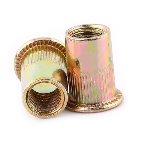 FTVOGUE M3 M12 Nietmutter Kohlenstoffstahl Flachgewinde Nietmutter Flansch Nietmuttern Muttern Verschluss(M4)