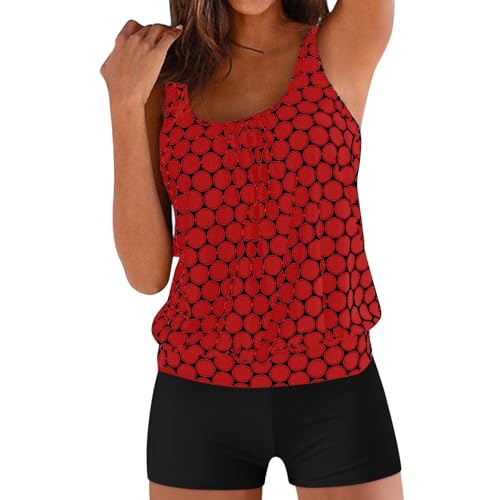 Tankini Damen Bauchweg Bademode Set Push Up Bauch Weg Badeanzüge...