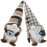 MUCKLILY Muñecos sin Rostro para Decoración de Café, Set 2 Piezas de Peluche, Accesorios para Mesa de Café y Decoración del Hogar, Ideales para Cafetería y Ambiente Festivo