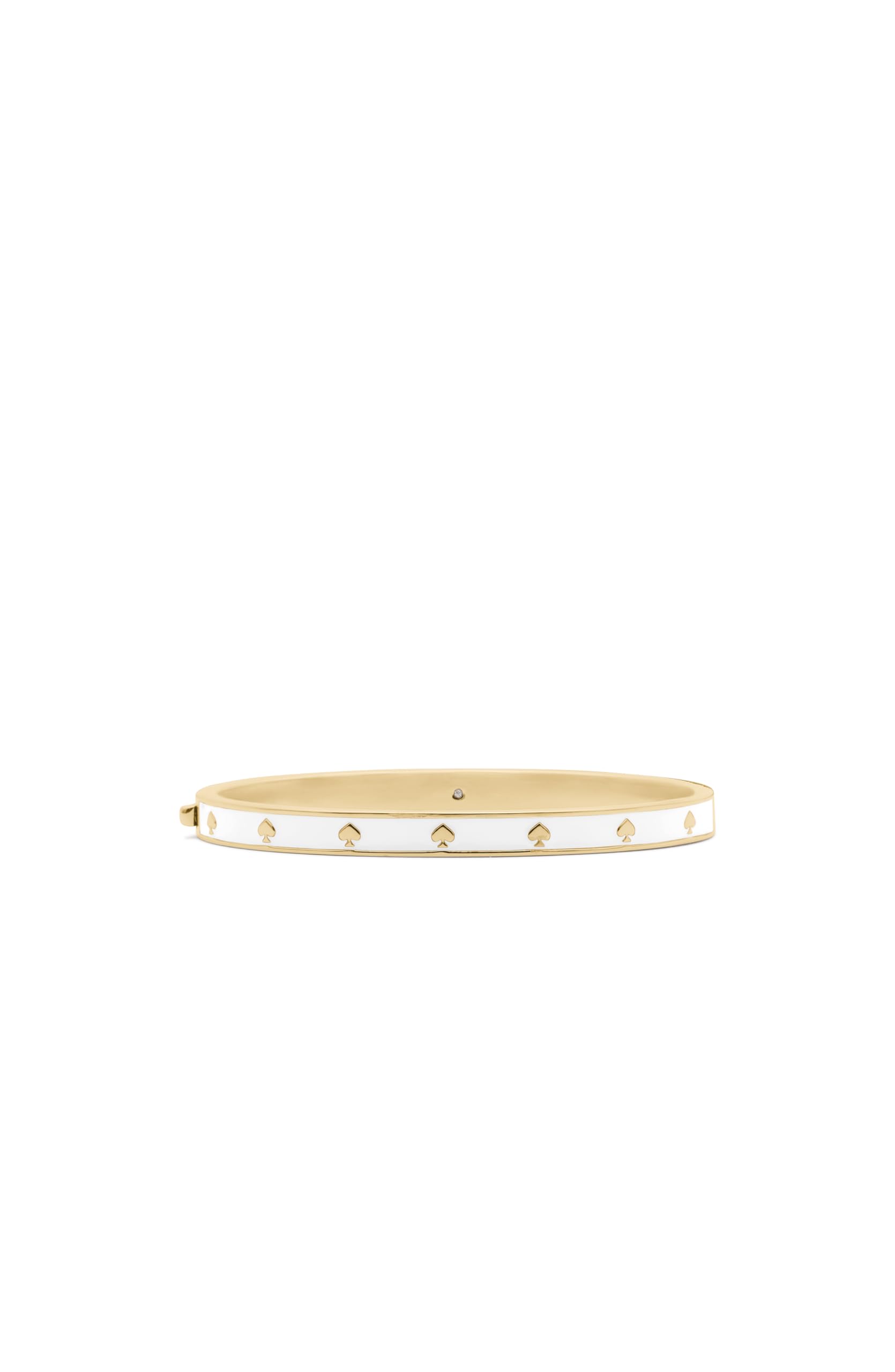 womens Spot The Spade Thin Enamel Hinged Bangle