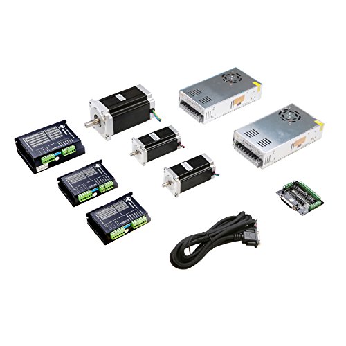 3axis Nema 34 Spindle Shaft 11.2nm 1600oz.in& Nema23 Stepper Motor 425oz.in CNC