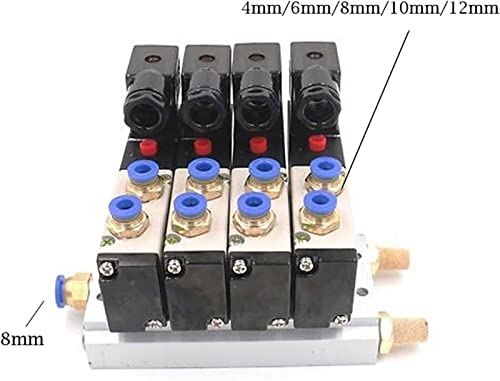 Electrovanne pneumatique quadruple AC110V avec silencieux pour automatisme