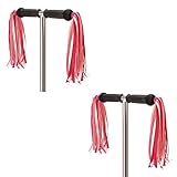 ABSOAR Cycling Colorful Bike Streamer Girls Boys Kids Bicycle Tassel Ribbon Handlebar Scooter Streamers 2 Pairs, Sweet Peach