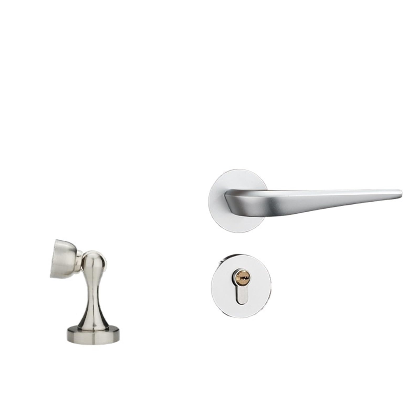 Serrure de porte fendue en aluminium avec poignée de chambre noire
