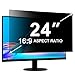 ZOEGAA Blickschutzfolie 24 zoll 16:9 für Monitor, Anti-Blaulicht 24" Sichtschutzfolie Bildschirm, Blendschutz Sichtschutz Monitor, Abnehmbar Computer Privacy Screen für HP Lenovo Dell Samsung Asus