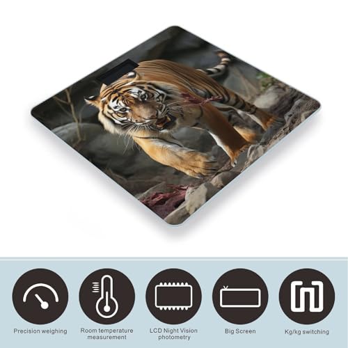 Báscula digital para baño con pantalla LCD y capacidad 400lb miniatura 3