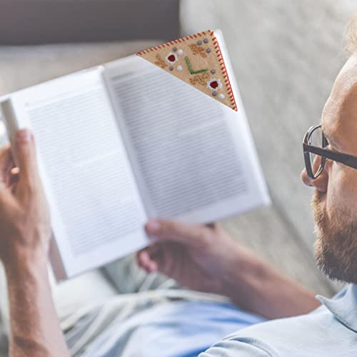 livro canto, página bordado letras flores | Marcpágina feltro feito à mão, Hepvet aniversário signif