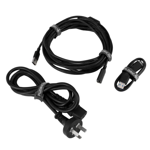 FLORICAN Cable Organiser, Cord Management System for PC, TV, Home Theater, Speaker & Cables, Reusable Cable Organizer for Desk, WFH Accessories, Reusable Cable Ties Strap (15 Pcs) 3 41+7FIgep5L