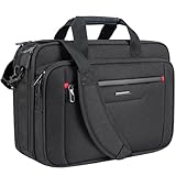 VANKEAN Laptop Briefcase Premium Laptop Case Fits 17.3 Inch Laptop Shoulder Bag Water-Repellent Messenger Bag for Men/Women Travel/Business/Black