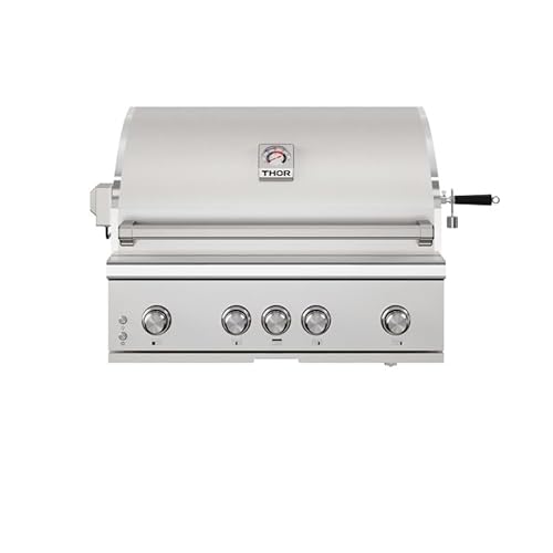 36 Inch 4 Burner Built-in Gas Grill with Sear/Rear Infrared Burner & Rotisserie