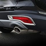 Kadore for Honda CR-V CRV 2017 2018 2019 Chrome Rear Fog Lights Lamp Cover Trim Bezel 2pc (Not fit 2
