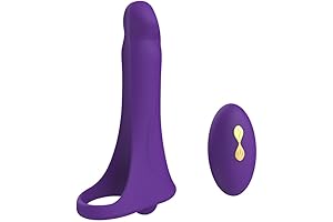 Dual Penetration Vibrating Dildo and Cock Rings