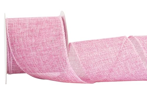 Fondersy 9-Meter Coreopsis Burlap Ribbon Wired Burlap Ribbon, 75mm Width for Gift Wrapping Floral Arrangements, Wreath Making - Image 2