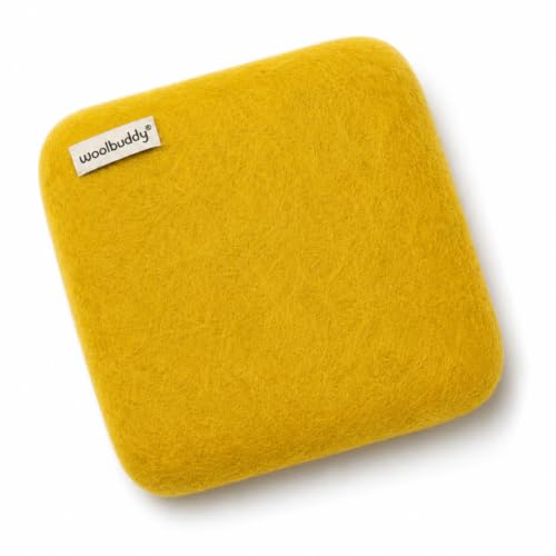 Image of Woolbuddy Needle Felting Mat 6 x 6 x 1.5 Inch (Gold), Pure Wool Felt Pad