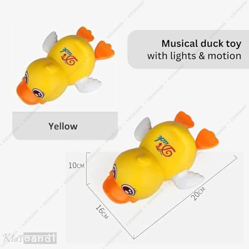 Image of Kids Mandi Musical Swimming Duck Toy | Light-Up Baby Crawling Toy with Hand & Leg Movement | Early Learning Bath & Floor Toy for Babies 6+ Months