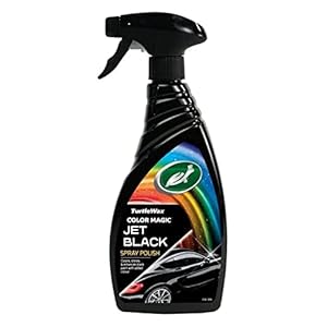 Turtle Wax Color Magic Jet Black Spray Polish 500ml 53140 – All-in-One Car Wax, Polish, and Colour Corrector for Black Car Paint – Showroom Finish for DIY Enthusiasts and Weekend Cleaners