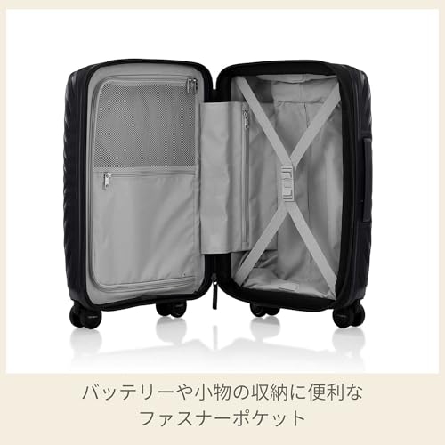 Image of Samsonite Octolite Expandable Neo 55 Cms Small Cabin Polycarbonate Hard Sided 8 Wheel Spinner Luggage /Suitcase /Trolley Bag (Black) (Double Wheel)