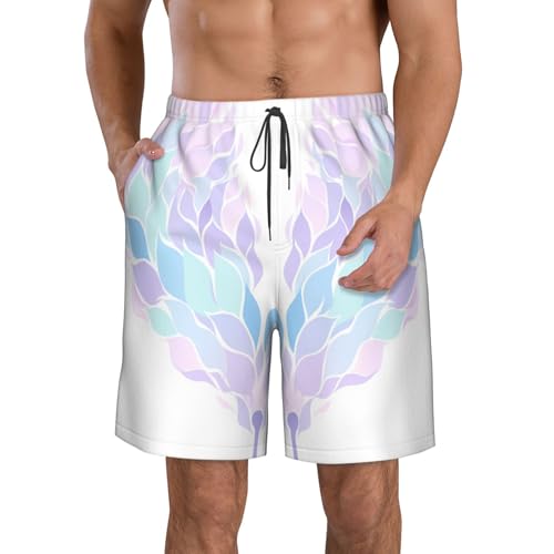 Angel's Wings Men's Beach Pants-Quick-Dry & Comfortable Mens Beach Shorts for Men, Perfect for Surfing and Everyday Wear White