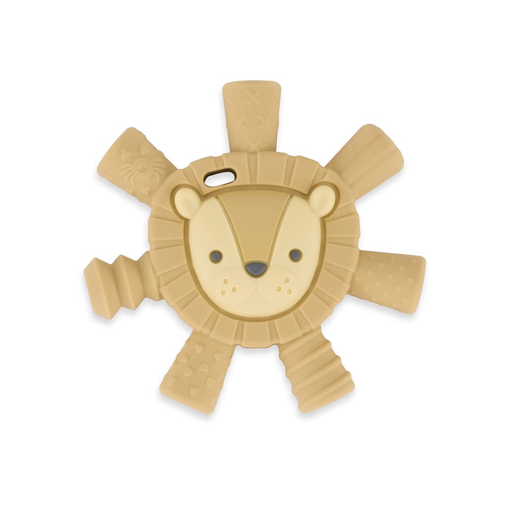 Itzy Ritzy - Ritzy Teether Reaches Back Molars and Massages Sore Gums; Features Multiple Textures and Flexible Design; Lion