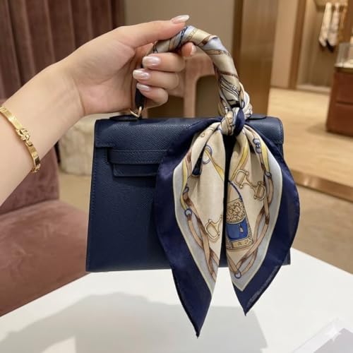 Image of Silk Like Head Scarf for Women Stylish Bandanas for Women Vintage Hair Scarf Wrap and Sleeping, Boho Floral Print Square Bandana Gift