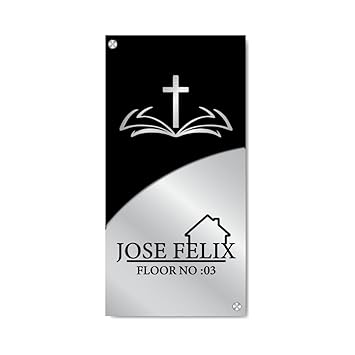 CRAFTEEZY Customised Name Plate For Home Entrance Acyrlic 3D Home Wall Outdoor Decor (6 x 12 Inch)