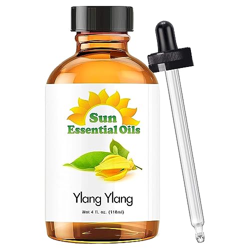 Sun Essential Oils 4oz - Ylang Ylang Essential Oil - 4 Fluid Ounces - Ylang Ylang Oil - Aromatherapy Oils