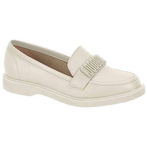 Mocassim Loafer Tratorado Napa Branco Off Moleca 5666.106
