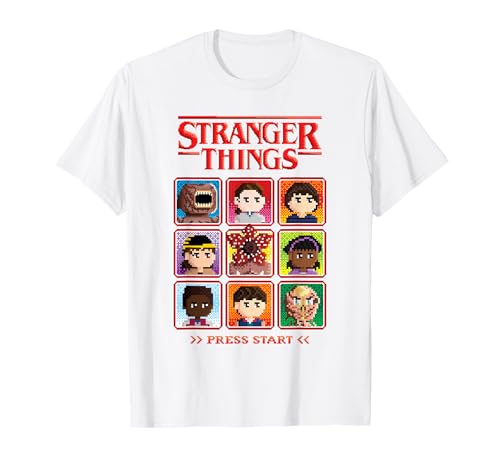 Stranger Things Pixel Group Select Character Camiseta