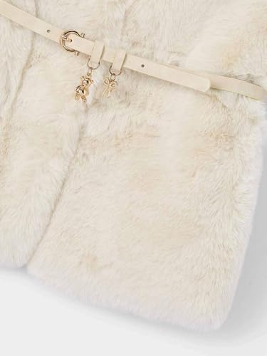 Mayoral Fur Vest with Belt for Girls Sand3