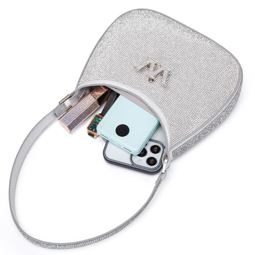 Image of BBTT.ful Rhinestone Evening Handbags Sparkling Crystal Purse Daily Casual Shoulder Bag