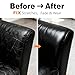 Black Leather Repair Kit, Black Leather Recoloring Balm, Leather Dye - Restore & Renew Scratch, Faded and Aged Leather & Vinyl Couches, Boots, Car Seats or Leather Furniture