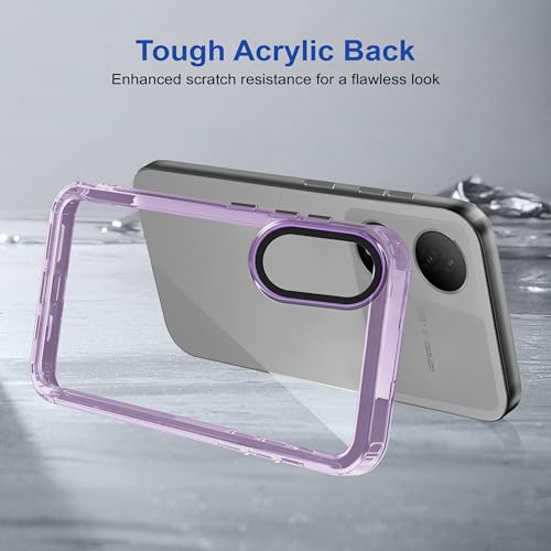 Image of Zapcase Back Case Cover for VIVO Y100A 5G | Compatible for VIVO Y100A 5G Back Cover | Case Cover with Camera Protection | (TPU + PC | Translucent Purple)
