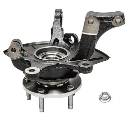 Image of Detroit Axle - Front Steering Knuckles Wheel Bearing Hubs Kit for Ford 05-12 Escape 06-11 Mercury Mariner 10-11 Tribute 2 Steering Knuckles & Wheel Bearing Hubs Assembly 2 Outer Tie Rods Replacement