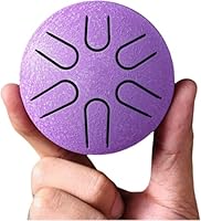 Regen Trommel für Außengarten,Mini Chakra Trommel für Regen im Freien, Trommel Regen Chime wasserdichte Chakra Trommel 3 Zoll 6 Noten (Lila)