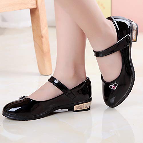 Girls Dress Shoes Princess Mary Jane Shoes Slip on Casual Toddler Girl Ballet Flats with Bowknot Flower Elastic Band4
