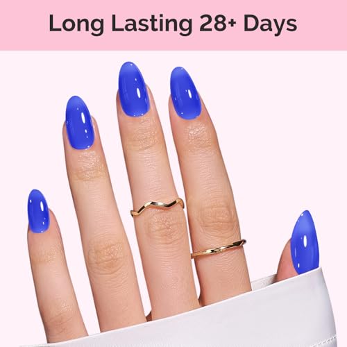Image of MelodySusie Blue Gel Nail Polish, 0.5Fl.oz Jeweliver Jelly Royal blue Gel Polish Translucent Dark Blue Deep Sheer Color Soak Off U V LED Gel Polish Nail Art Design Manicure Salon DIY At Home JDZ54