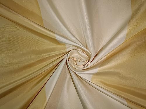 Taffetas de soie doré clair et crème de 137 cm de large pour haute couture