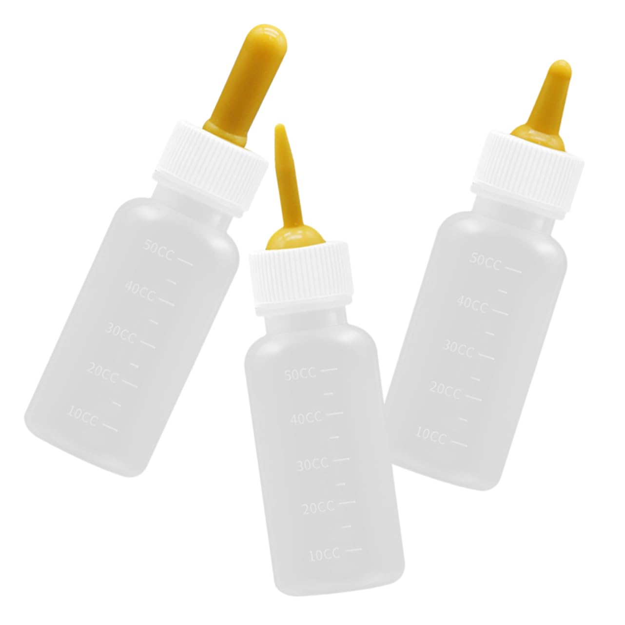 Happyyami Pet Feeding Bottles 3-pc Set for Puppies Kittens Newborn Pets Kitten Bottle Puppy Replacement Milk Liquid