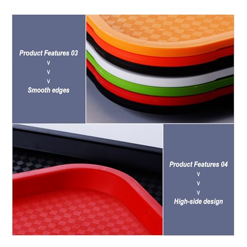 Plateaux de service réutilisables grand format pour plat de fête