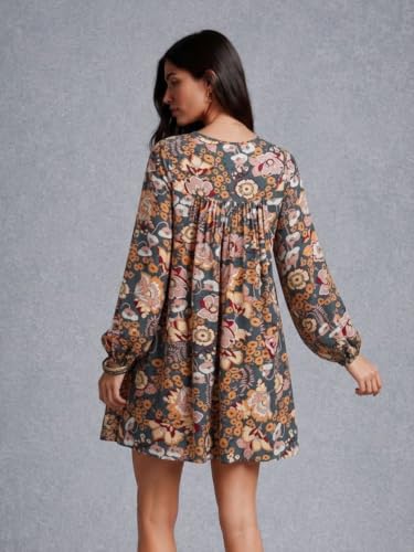 Image of SMOWKLY Floral Printed || Rayon Blend || One Piece || Party Dress || Printed Dress for Women