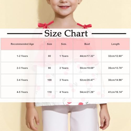 Girls Cherry Print Ruffle Cami Tops Summer Sleeveless Camisole Loose Flowy Cotton Tank Tops2