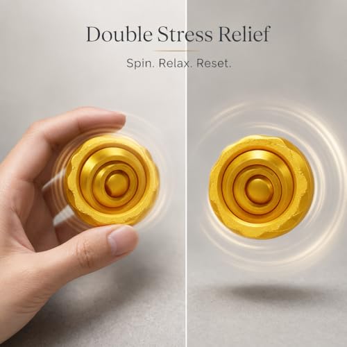 Image of 3D Rotating Gyroscope Sculpture - Sculpted Desktop Decor, Personalized Home Office Gifts for Creative Desk Accessory & Gift