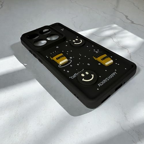 Image of SBMS Silicone Back Cover Case for Motorola Signature | Cute Fun 3D Cartoon, Coffee Design Silicone Case | Camera Protection Bump | Shockproof Back Cover Case for Moto Signature (Coffe Mug Black)