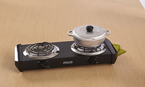 Imusa Usa Gau-80306 Electric Double Burner 1750-Watts , Black #TOP4