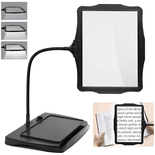 Large Magnifying Glass with Light and Stand…