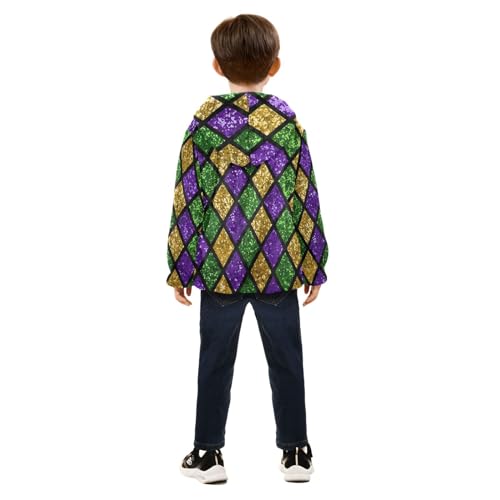Image of Aflyko Boys Fleece Coat Blue Zip-Up Hoodie Girls Outerwear Kids Hooded Jacket