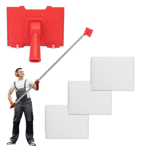 GoldOars Paint Edger and Trimmer for Walls & Ceilings, Adjustable Tool with Extension Pole for Effortless Cutting-in, with 2Pcs Replacement Pads